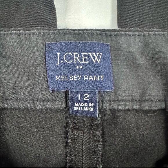 J Crew Factory Kelsey Flare Pant Size 12 Black Cropped Stretch Office Minimalist - Picture 4 of 11